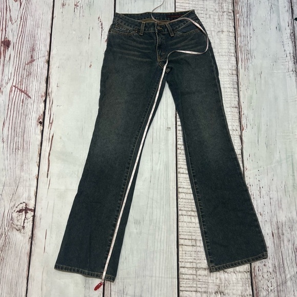 AG ADRIANO GOLDSCHMIED boot cut jeans dirty wash denim size 27 Y2K Vintage EUC - Picture 8 of 14